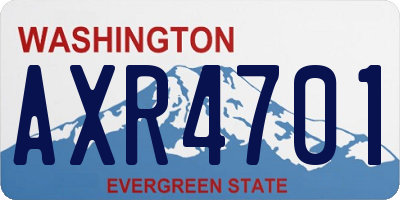 WA license plate AXR4701