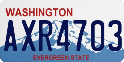 WA license plate AXR4703