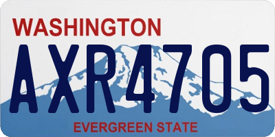 WA license plate AXR4705