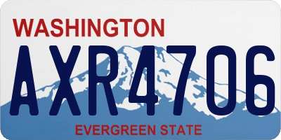 WA license plate AXR4706