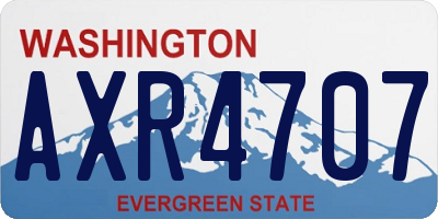 WA license plate AXR4707