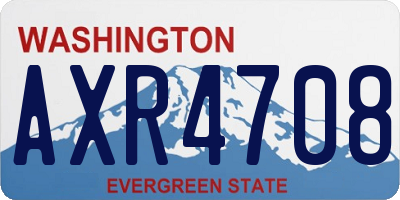 WA license plate AXR4708