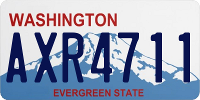 WA license plate AXR4711