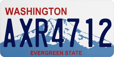 WA license plate AXR4712