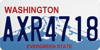 WA license plate AXR4718