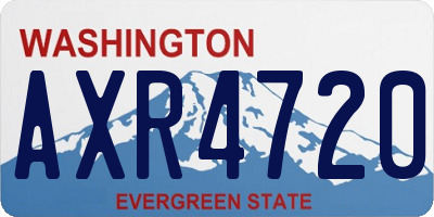 WA license plate AXR4720