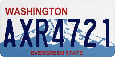 WA license plate AXR4721