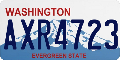 WA license plate AXR4723