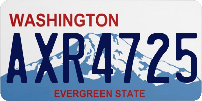 WA license plate AXR4725