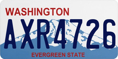 WA license plate AXR4726