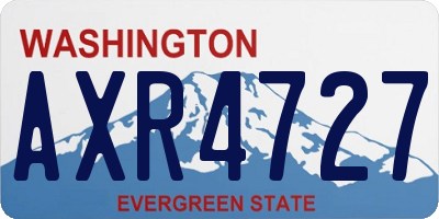 WA license plate AXR4727