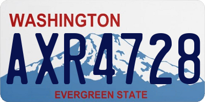 WA license plate AXR4728