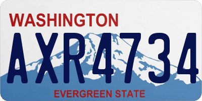 WA license plate AXR4734