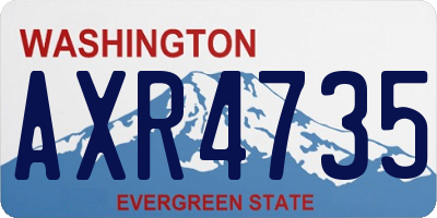 WA license plate AXR4735