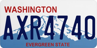 WA license plate AXR4740