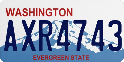 WA license plate AXR4743