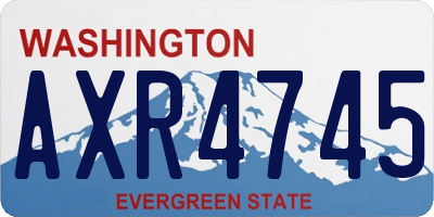 WA license plate AXR4745
