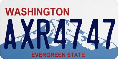 WA license plate AXR4747