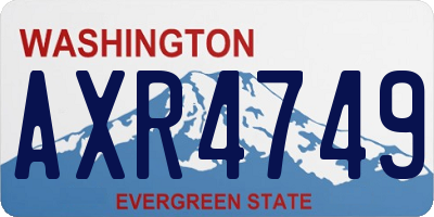 WA license plate AXR4749