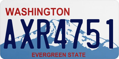 WA license plate AXR4751