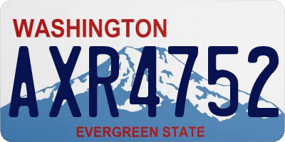 WA license plate AXR4752