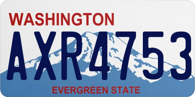WA license plate AXR4753