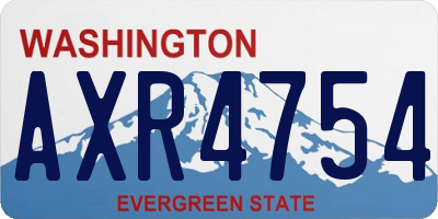 WA license plate AXR4754