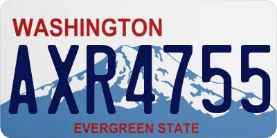 WA license plate AXR4755