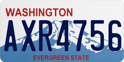 WA license plate AXR4756