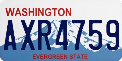 WA license plate AXR4759