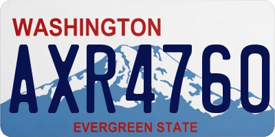 WA license plate AXR4760