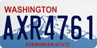 WA license plate AXR4761