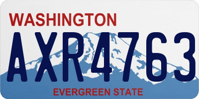 WA license plate AXR4763