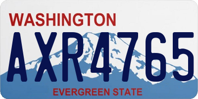 WA license plate AXR4765