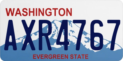 WA license plate AXR4767