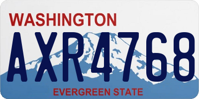 WA license plate AXR4768