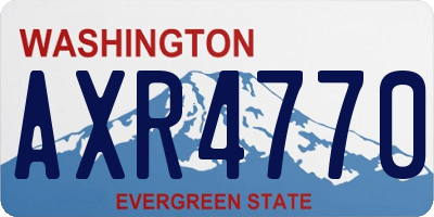 WA license plate AXR4770