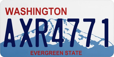WA license plate AXR4771