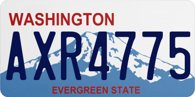 WA license plate AXR4775