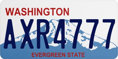 WA license plate AXR4777