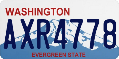 WA license plate AXR4778