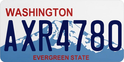 WA license plate AXR4780