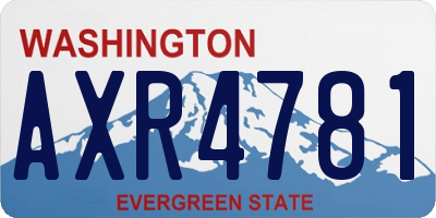 WA license plate AXR4781