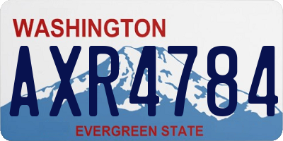 WA license plate AXR4784