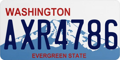WA license plate AXR4786