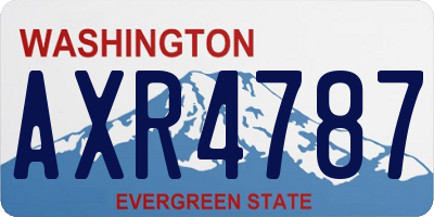 WA license plate AXR4787