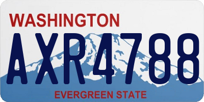 WA license plate AXR4788
