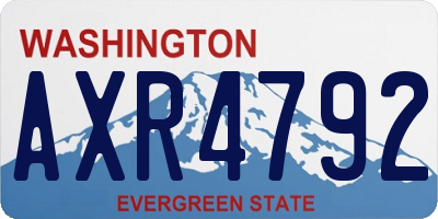 WA license plate AXR4792