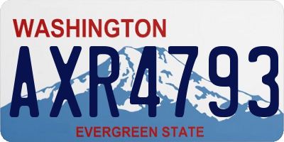 WA license plate AXR4793