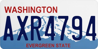 WA license plate AXR4794